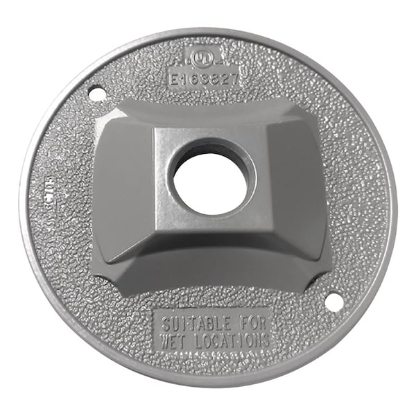 Sigma Engineered Solutions Electrical Box Cover, Round, Metal Die-Cast, Cluster, Lampholder Cover 14381 - main